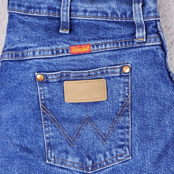 Wrangler Womens Cowboy Cut Slim Fit Jeans 15x32 (34x31) Blue Stonewashed Stretch - Picture 10 of 11